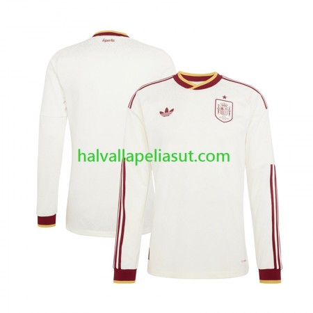 Jalkapallo Pelipaidat/Peliasut Espanja Vieraspaita World Cup 2026 Pitkähihainen